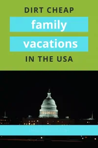 family on holiday vacation money