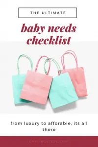 Ultimate Baby Needs Checklist 2
