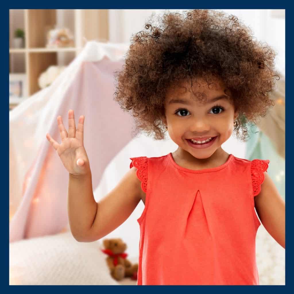 happy toddler black girl